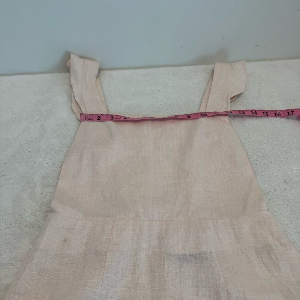 Reformation Linen Midi Length Dress - Pink  size 4 - Picture 13 of 16